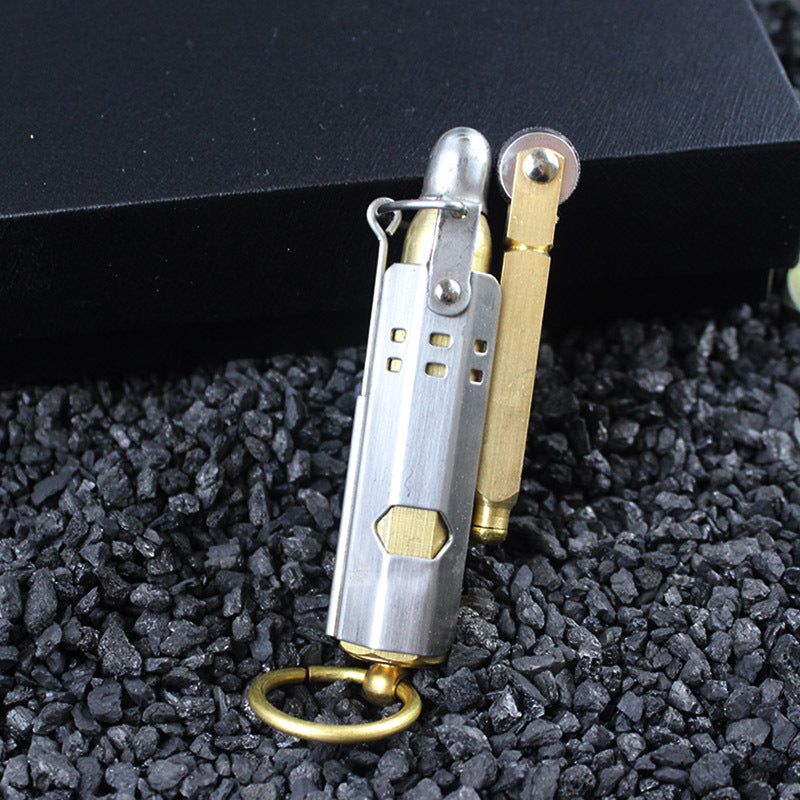 Retro Old-fashioned Trench Kerosene Lighter Austrian Pulling Machine Grinding Wheel Lighter