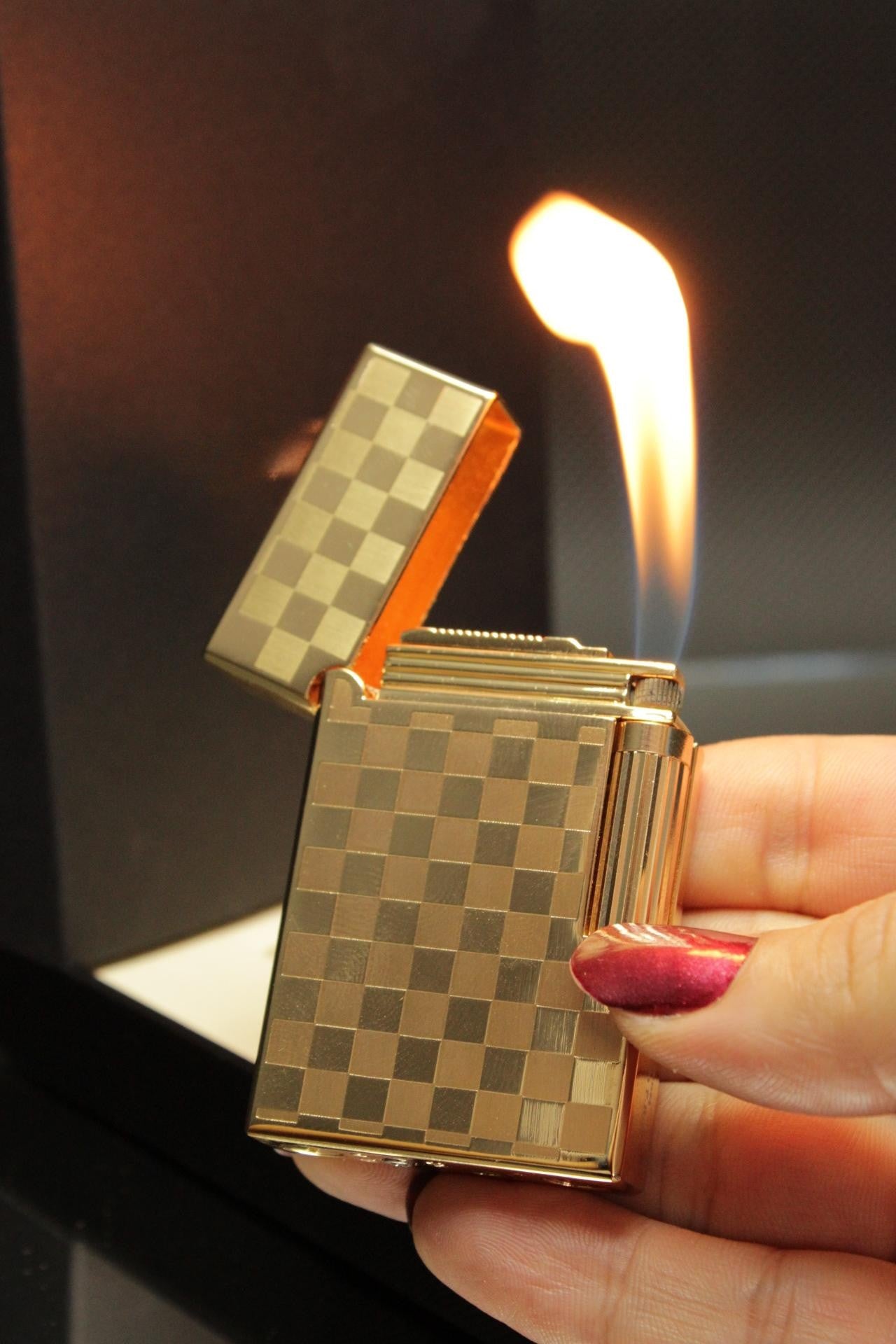 Golden Vintage Lighter - Retro Sliding Grinding Wheel - Refillable - Perfect Groomsman Gift