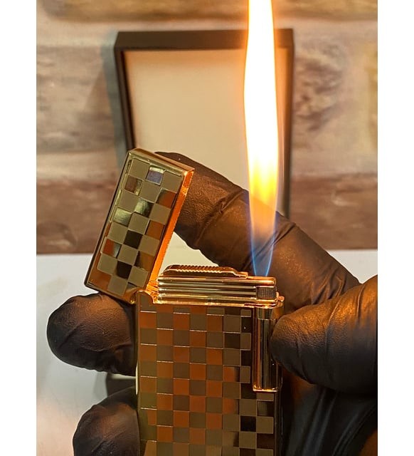 Golden Vintage Lighter - Retro Sliding Grinding Wheel - Refillable - Perfect Groomsman Gift