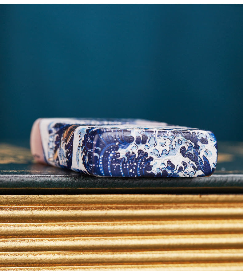 The Great Waves of Kanagawa Surf Inside Lighter Dimension Time Sense Windproof Lighter