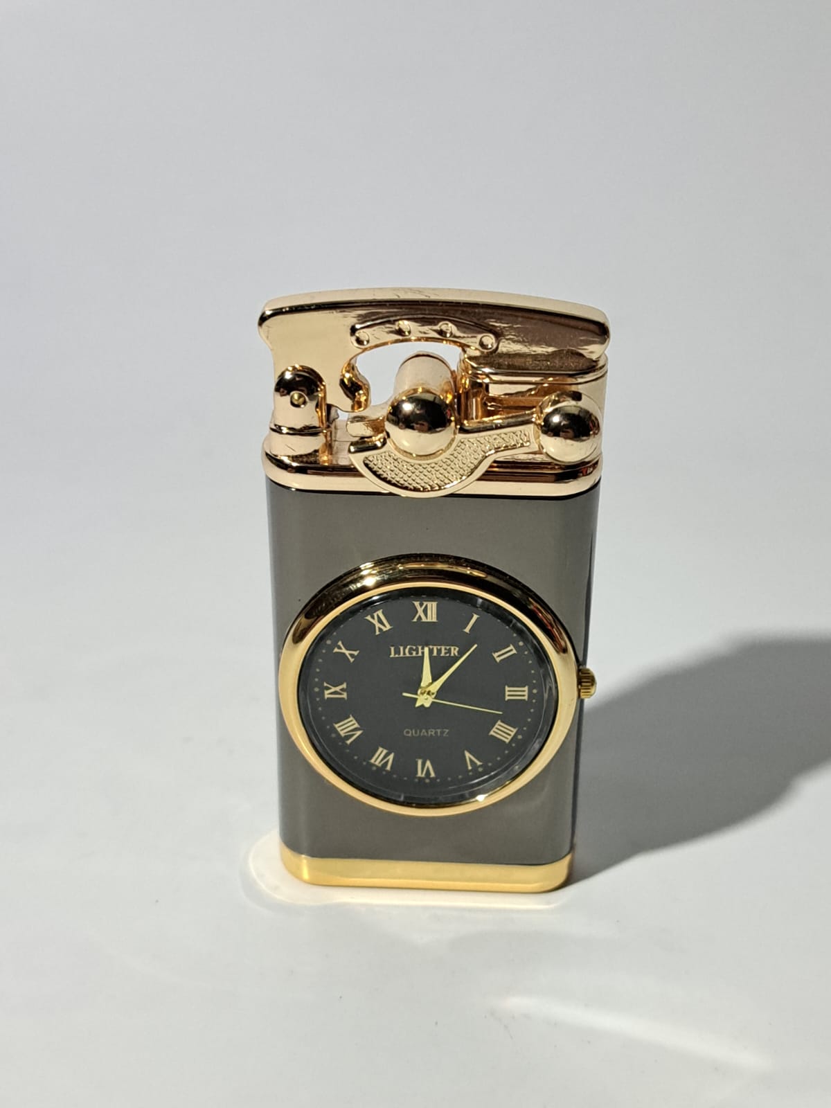 Clock Lighter Torch Refillable Jet Flame Butane Lighter – Unique Gift for Men – Windproof Vintage Style Lighter