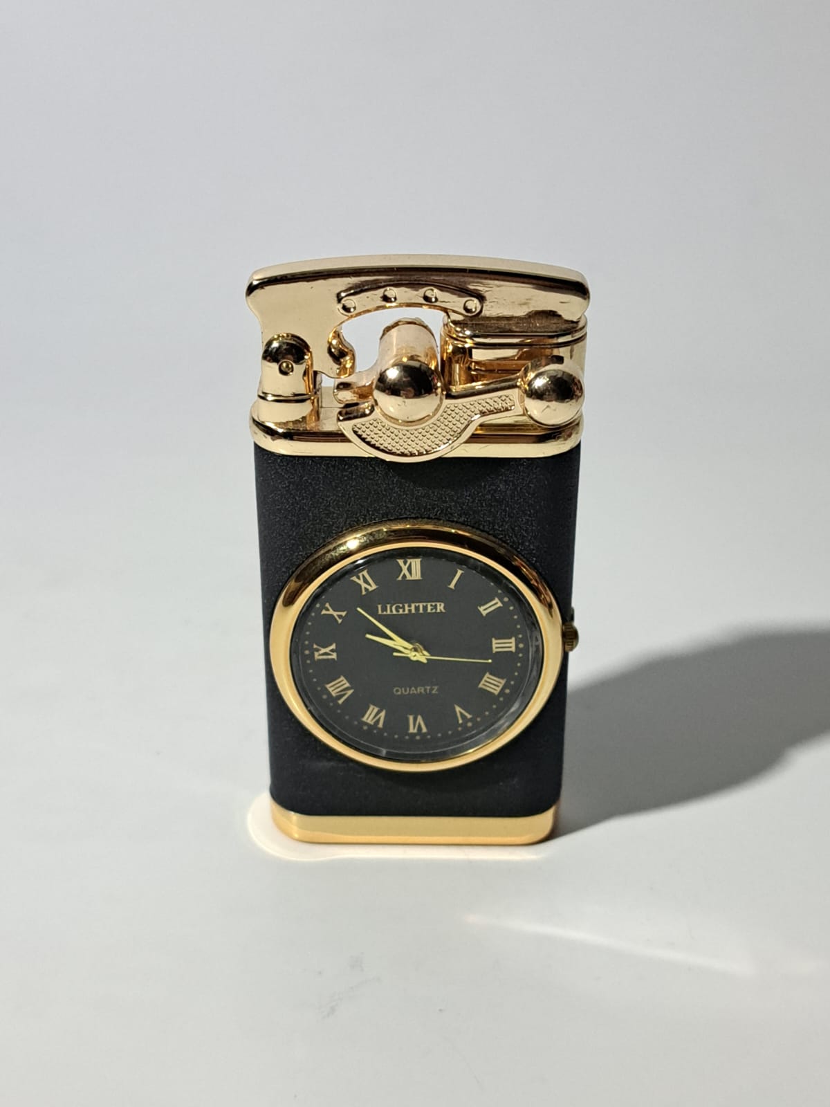 Clock Lighter Torch Refillable Jet Flame Butane Lighter – Unique Gift for Men – Windproof Vintage Style Lighter