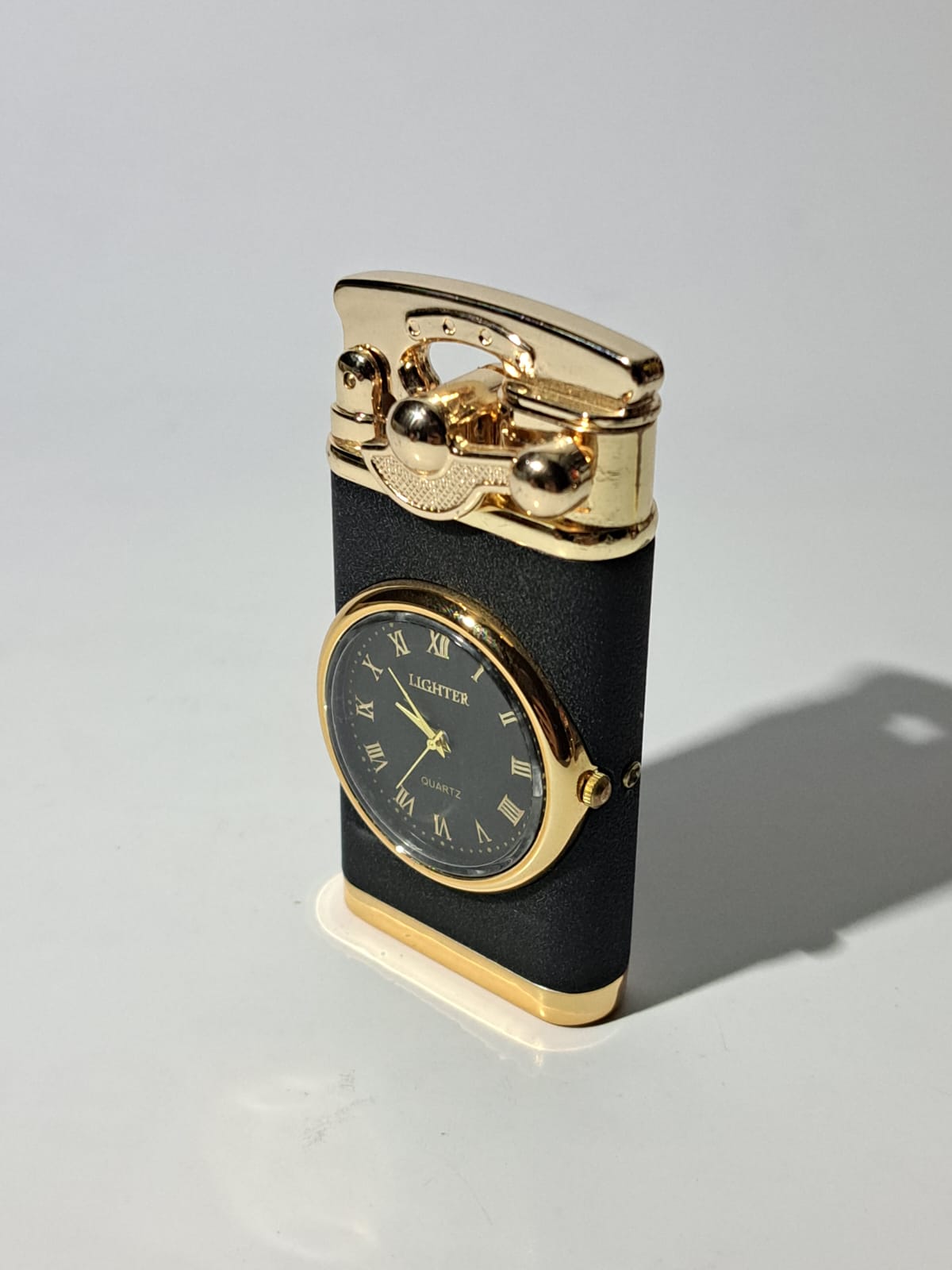 Clock Lighter Torch Refillable Jet Flame Butane Lighter – Unique Gift for Men – Windproof Vintage Style Lighter