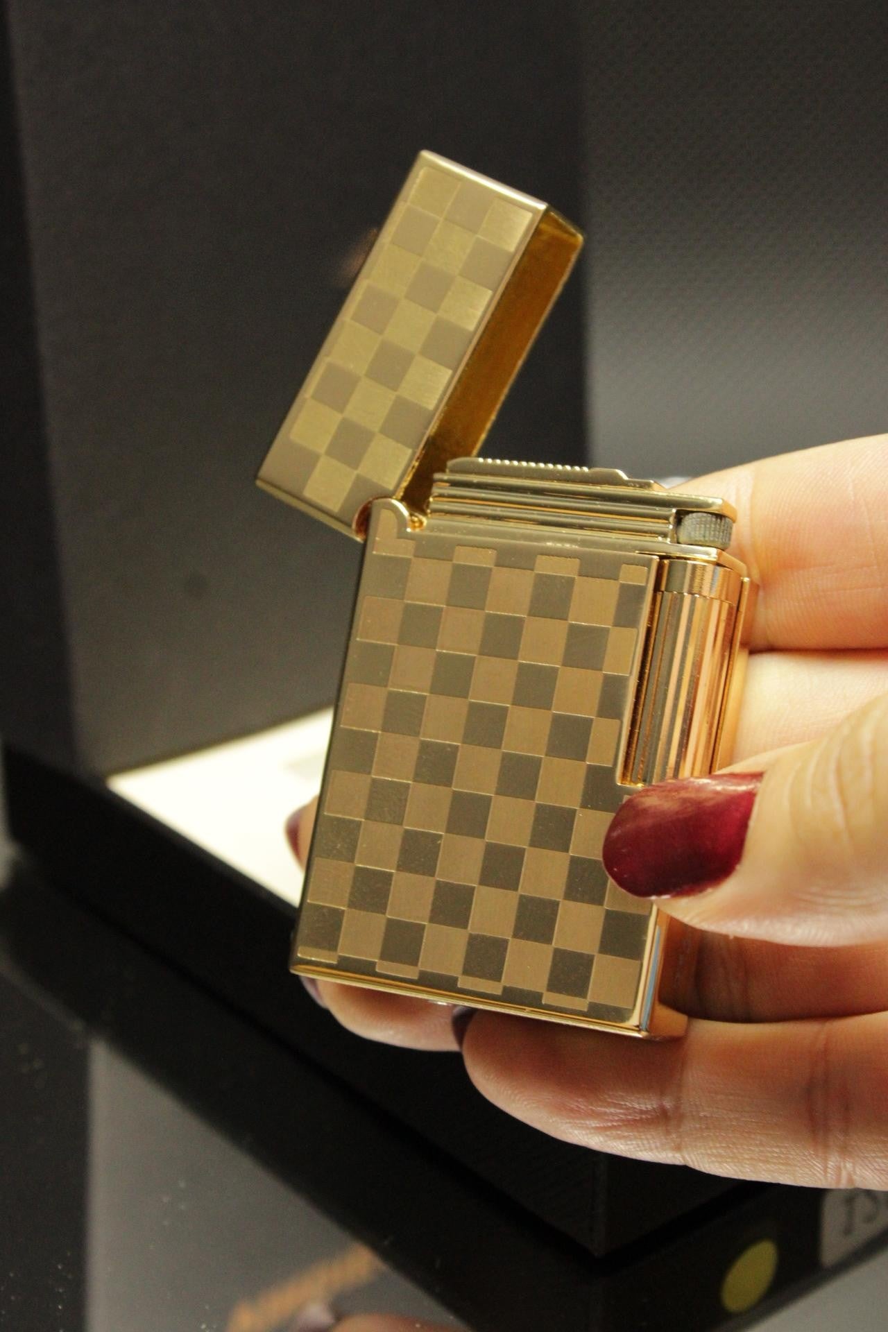 Golden Vintage Lighter - Retro Sliding Grinding Wheel - Refillable - Perfect Groomsman Gift