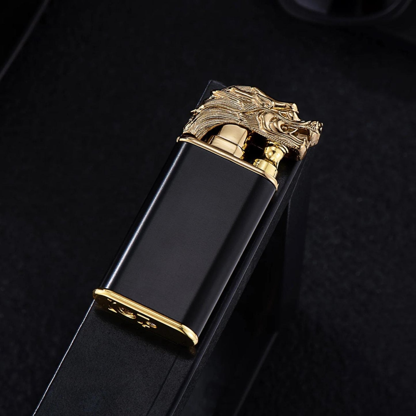 The Fire Breather, Personalized Dragon Lighter with Two Flames - Refillable Windproof Butane Gas Lighter - Custom Engraved Torch
