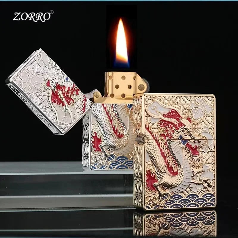 Japanese Dragon Carved Lighter
