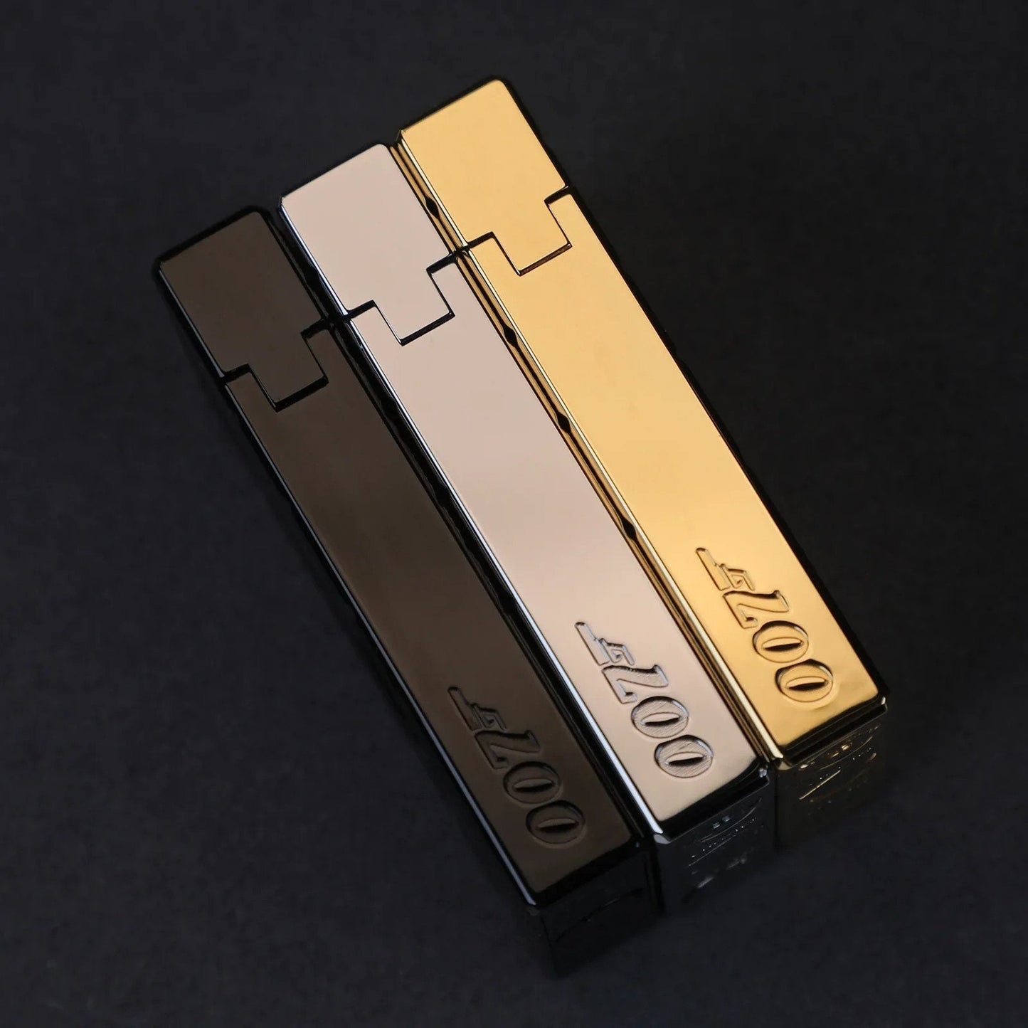James Bond 007 Lighter v2 ,Vertical flint wheel ignition lighter,Authentic ping sound lighter,Sophisticated accessory lighter