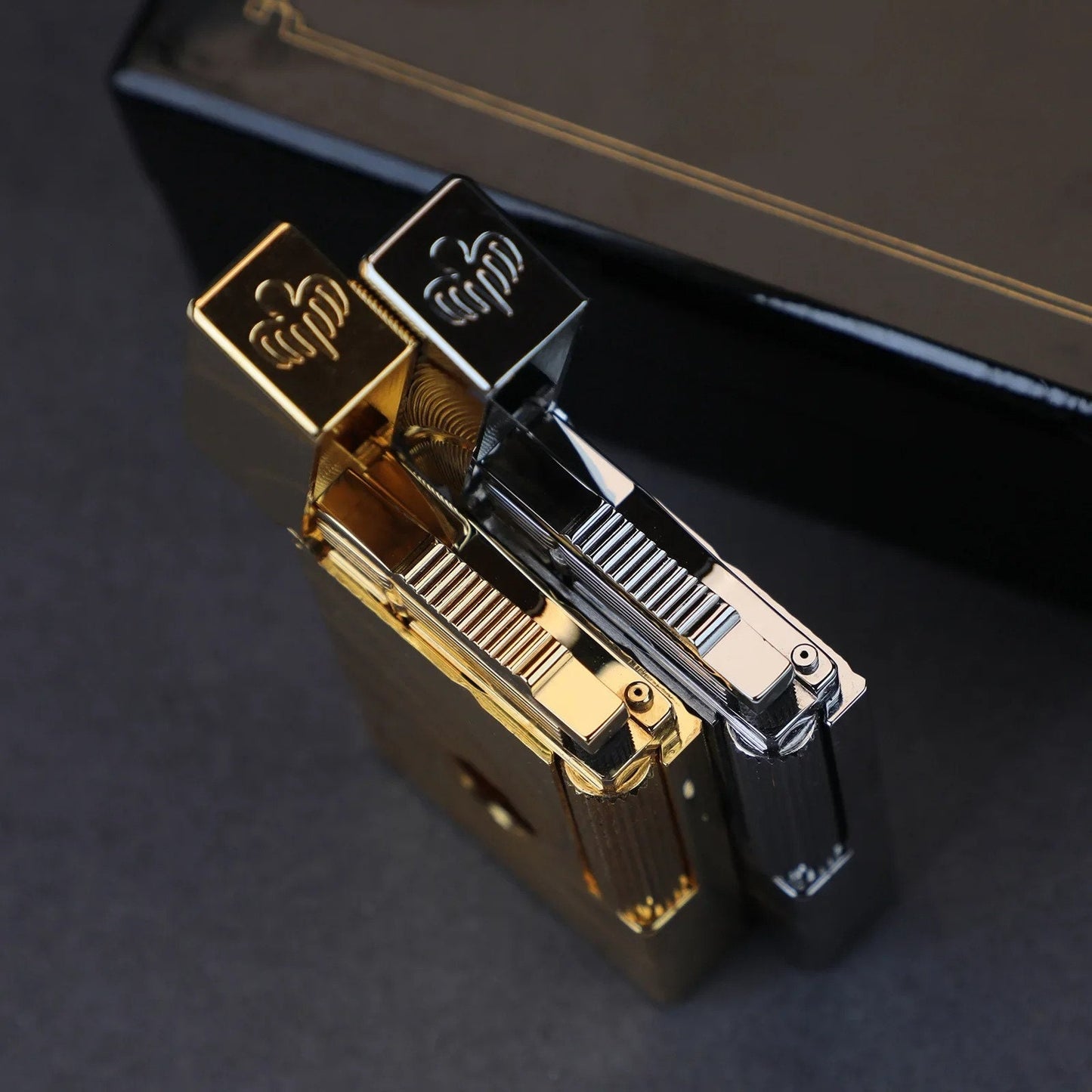 James Bond 007 Lighter v2 ,Vertical flint wheel ignition lighter,Authentic ping sound lighter,Sophisticated accessory lighter