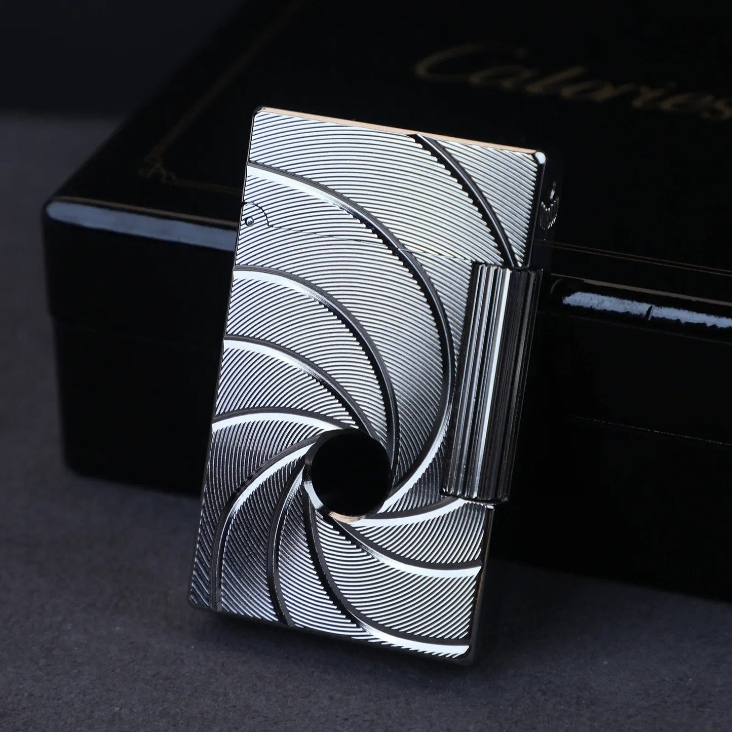 James Bond 007 Lighter v2 ,Vertical flint wheel ignition lighter,Authentic ping sound lighter,Sophisticated accessory lighter