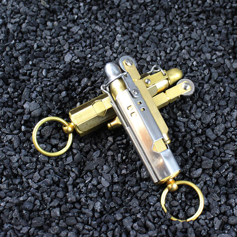 Retro Old-fashioned Trench Kerosene Lighter Austrian Pulling Machine Grinding Wheel Lighter