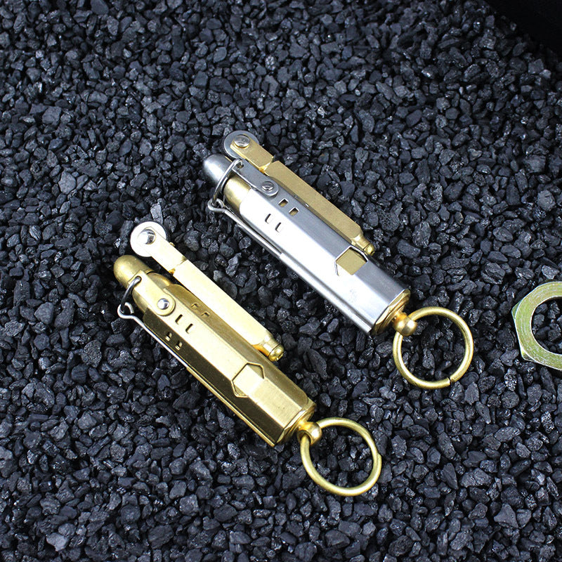 Retro Old-fashioned Trench Kerosene Lighter Austrian Pulling Machine Grinding Wheel Lighter