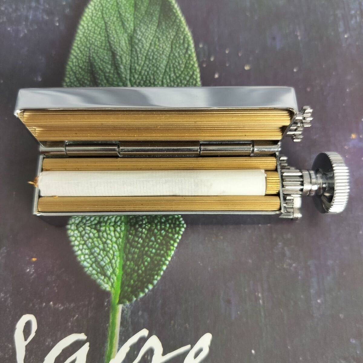 The Original Rollie Solid Chromium All Hand-made Vintage Cigarette Roller, Cigarette Rolling Machine, 70mm